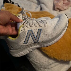 White new balances practically new